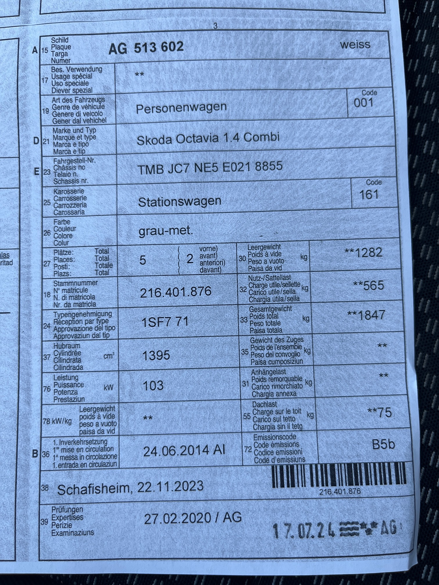 SKODA Octavia 1.4 Combi — zdjęcie 14