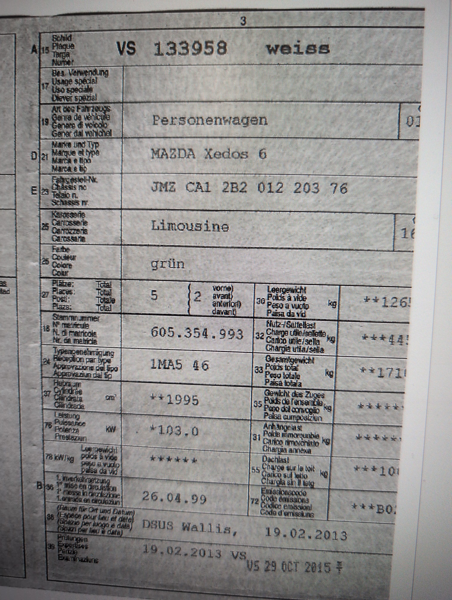 MAZDA Xedos 6 — zdjęcie 15