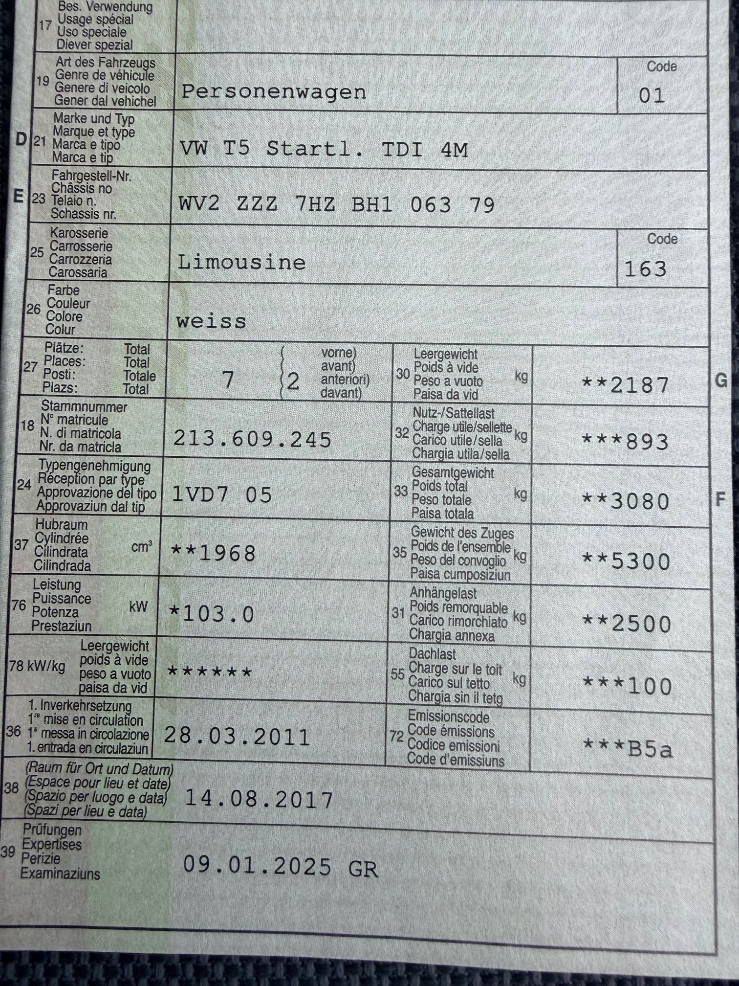 VW T5 Startl. TDI 4M — zdjęcie 15