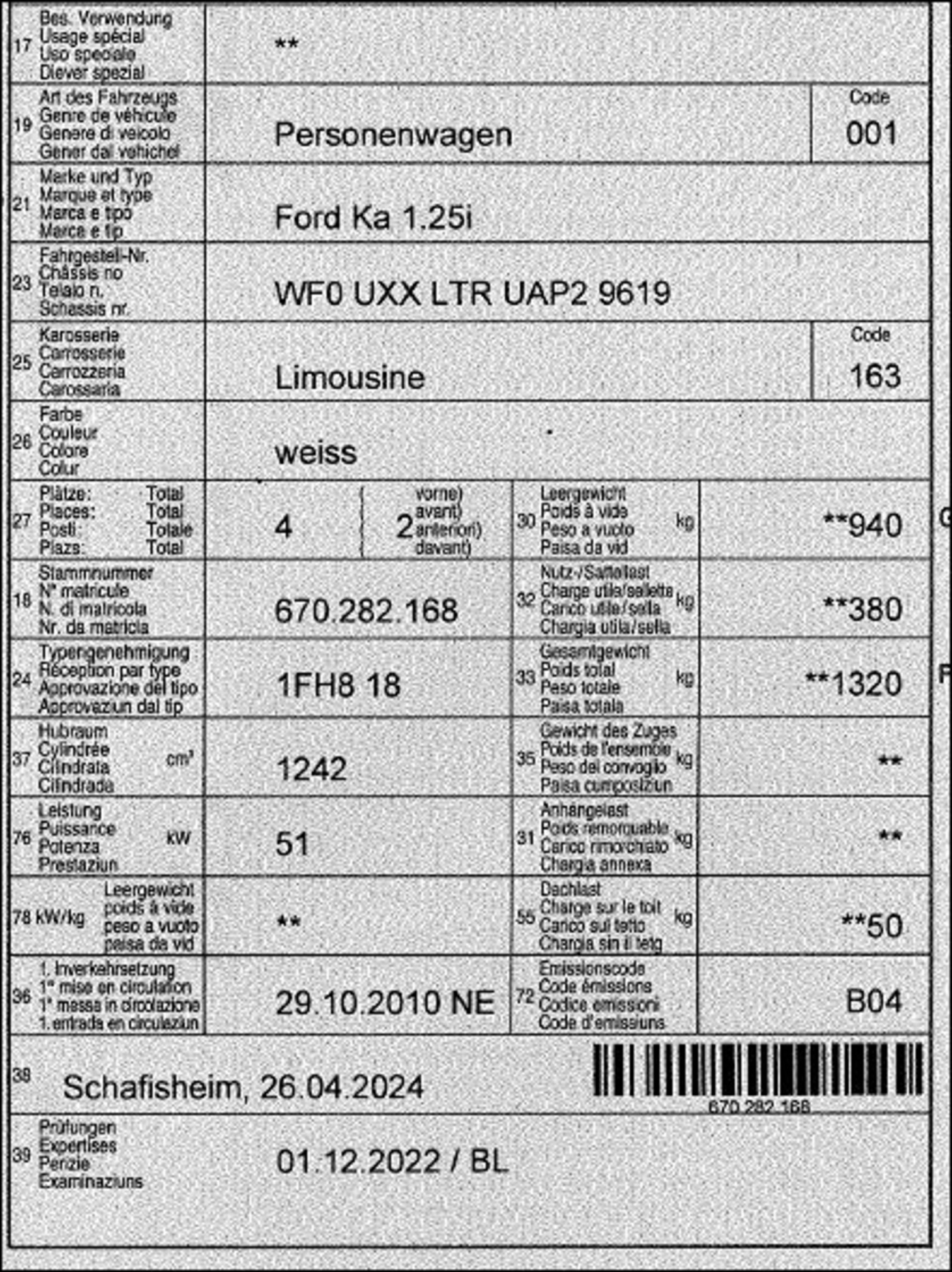 FORD Ka 1.25i — zdjęcie 4