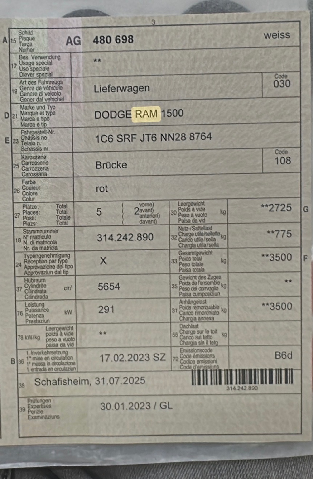 DODGE RAM 1500 — zdjęcie 15