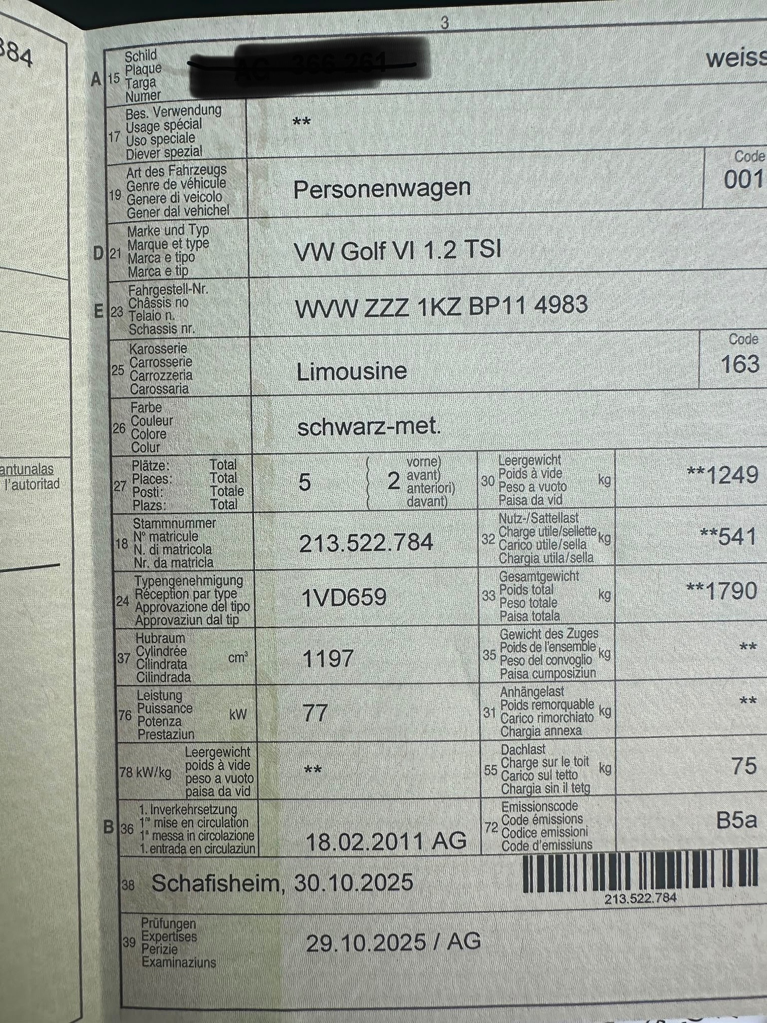 VW Golf VI 1.2 TSI — zdjęcie 9