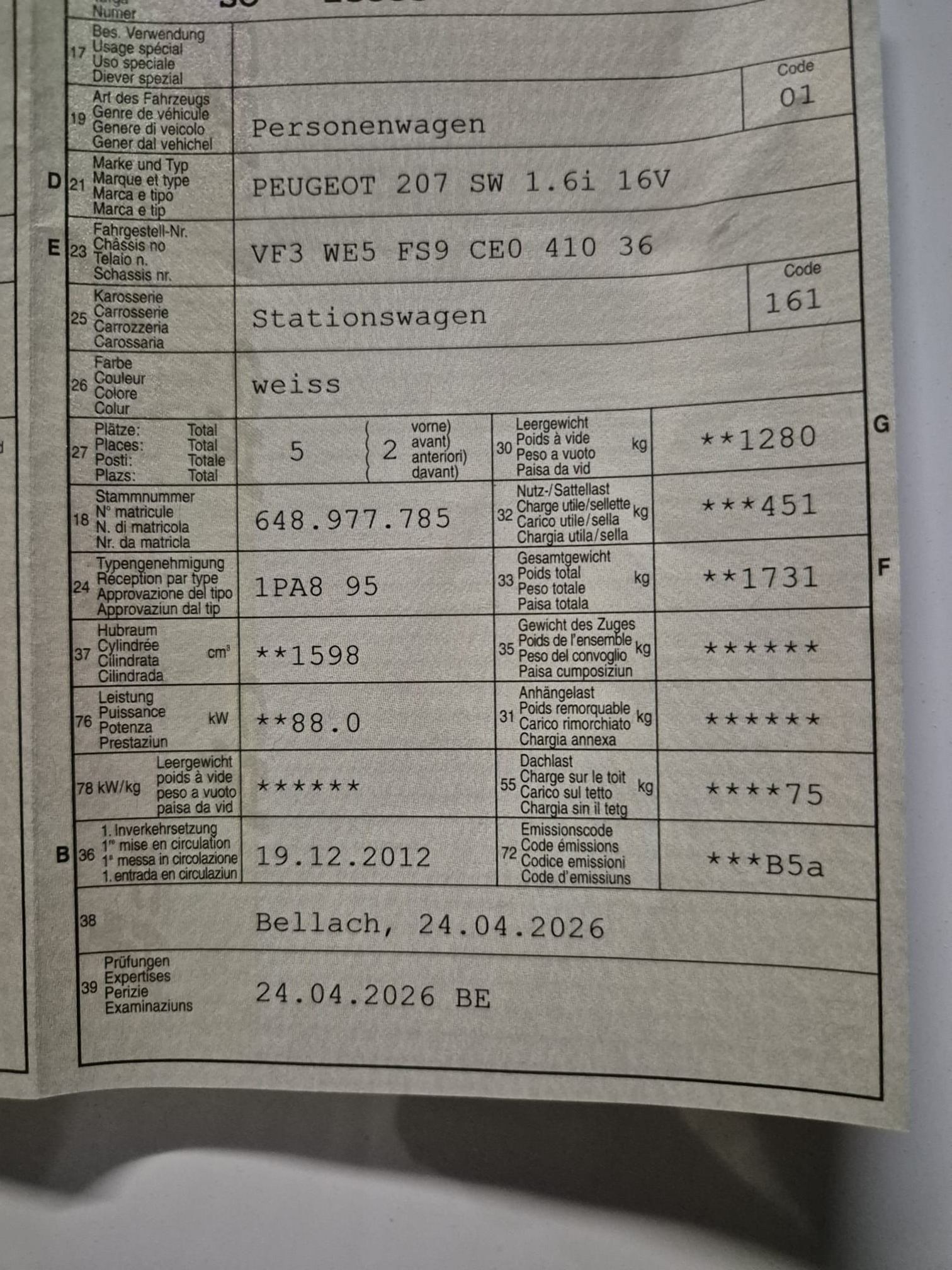 PEUGEOT 207 SW 1.6i 16V frisch MFK — zdjęcie 8