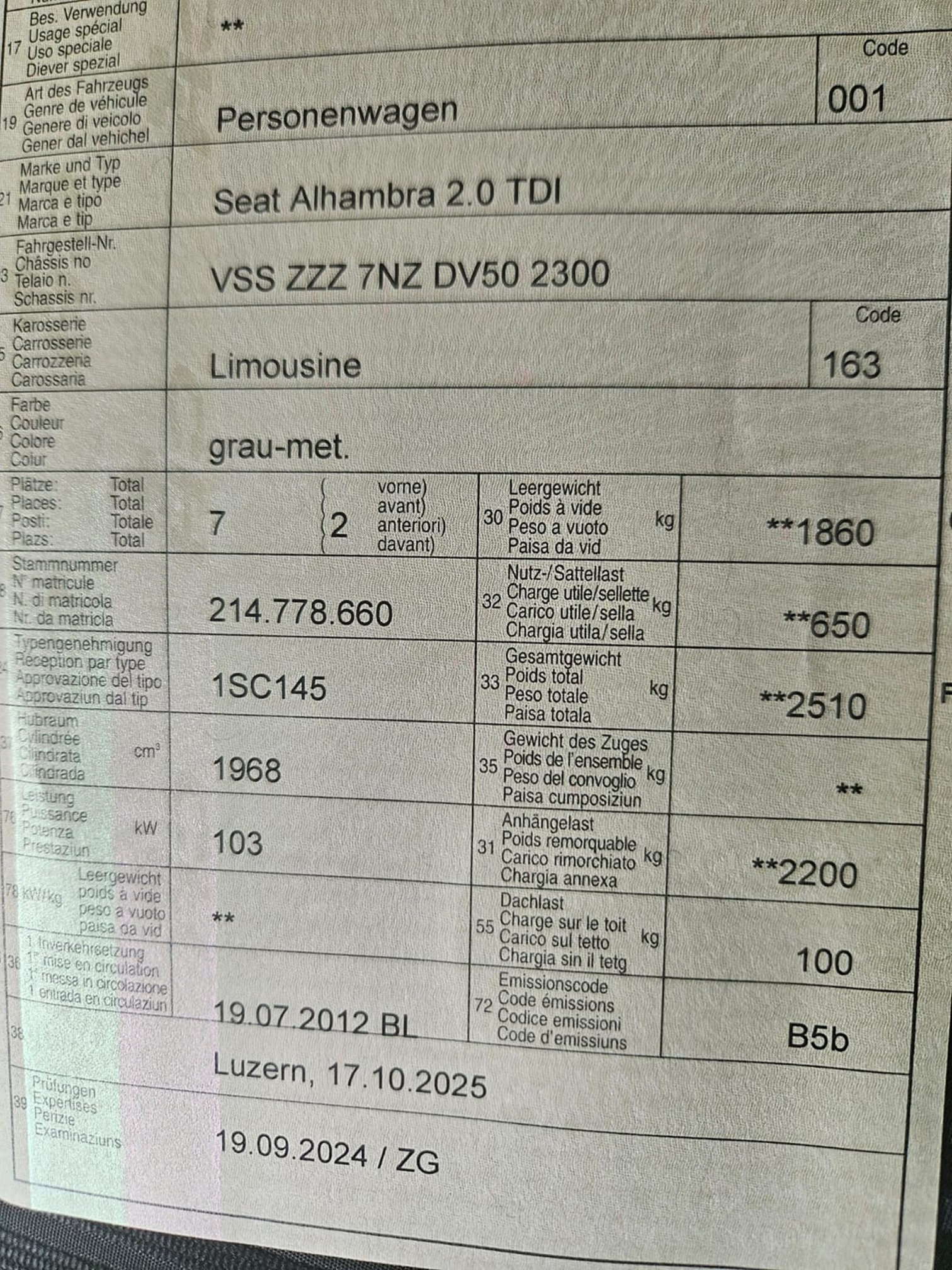 SEAT Alhambra 2.0 TDI — zdjęcie 10