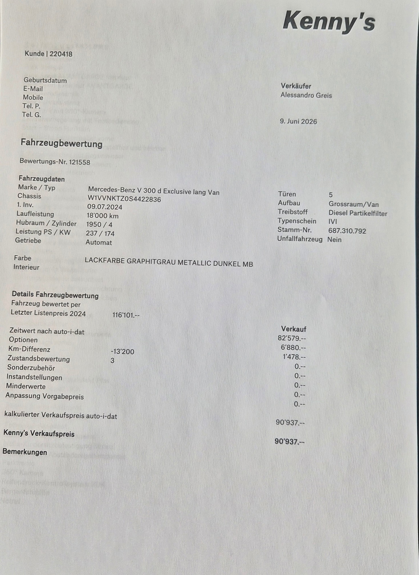 MERCEDES-BENZ V-Klasse 300d Exclusive lang 4M  — zdjęcie 11