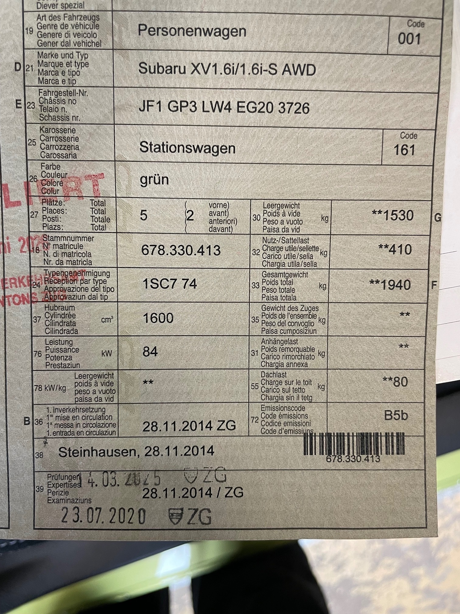 SUBARU XV1.6i/1.6i-S AWD — zdjęcie 11